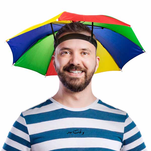 نمونه ای از عجیب ترین کلاه دنیا، مدل کلاه عجیب چتر The Umbrella Hat