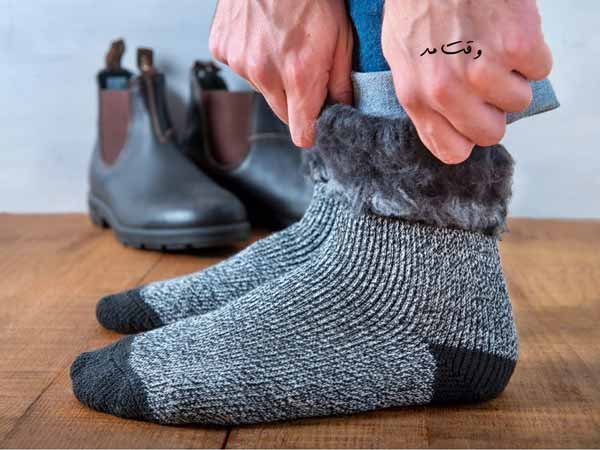 مدلی خاص با جوراب بافتنی یا حرارتی مردانه 