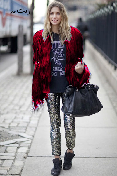 مدلی شیک و زیبا با لباس های چند لایه زنانه 