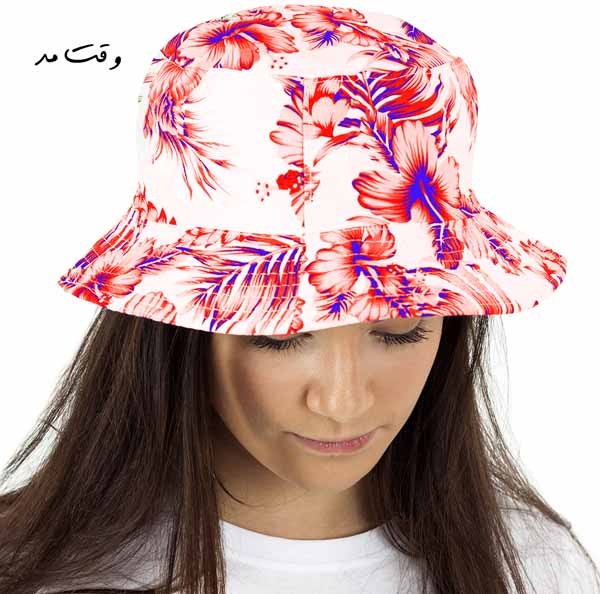 نمونه ای از مدل کلاه زنانه سطلی گل گلی Molly Floral Bucket) Hat)