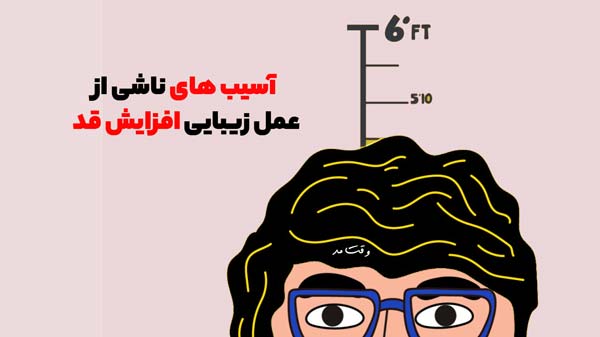 تصویری از قد و افزایش قد را نشان می دهد.