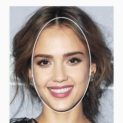 حالت صورت بیضی شکل زنانه که یکی از بهترین انواع فرم صورت است را مشاهده میکنید.