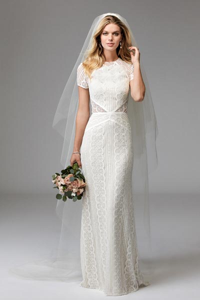 مدل لباس عروس ساده و اروپایی مناسب فرم بدن ساعت شنی