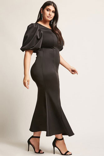 پیراهن مشکی و مدل ماکسی و بلند مجلسی زنانه مناسب فرم بدن ساعت شنی