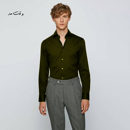 مدل جدید پیراهن مردانه به رنگ سبز