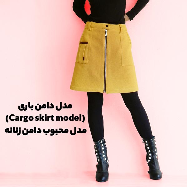 مدل مانتو شیک دامن جلو زیپ دار و دکمه ای دخترانه