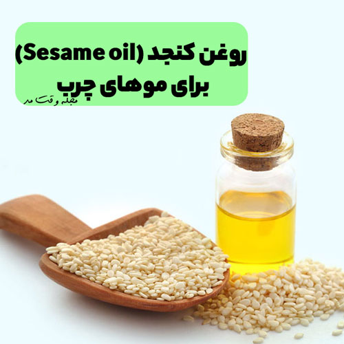 روغن کنجد برای موهای چرب بسیار مفید است که نمونه آن را در عکس میبیند