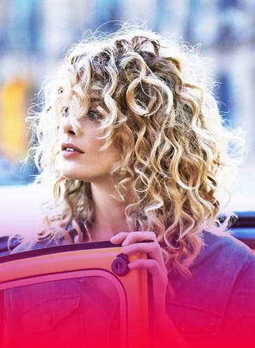 مدل موی فر درشت بلوند 