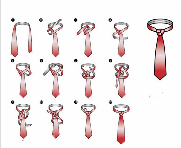 آموزش تصویری بستن گره کراوات ترینیتی مردانه