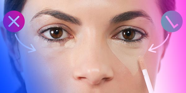 روش صحیح استفاده از کانسیلر زیر چشم برای چشمان درشت