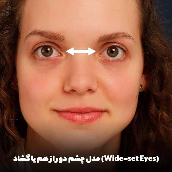 مدل چشم دور از هم یا با فاصله از هم را مشاهده میکنید.