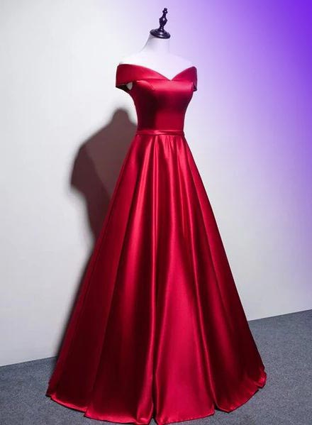 لباس مجلسی جدید، مدل پیراهن بلند یقه باز قرمز زنانه