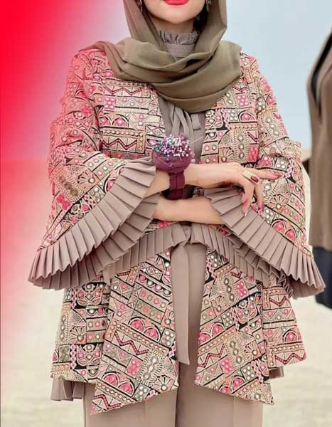 مدل مانتو کتی مجلسی زنانه برای افراد قد کوتاه