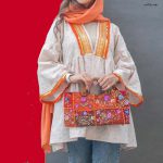 مدل جدید مانتو خامه دوزی کوتاه زنانه سفید