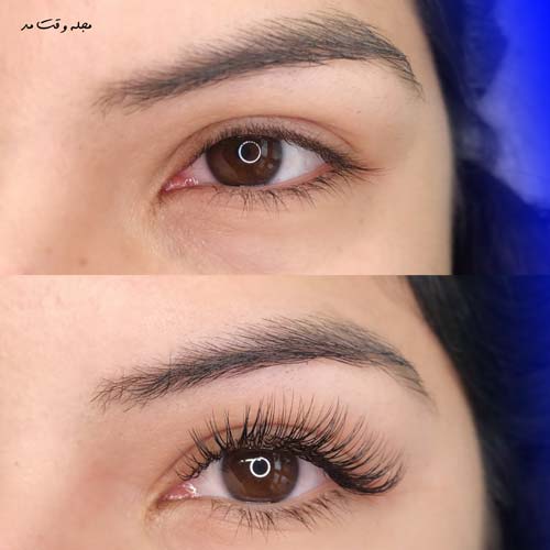 مدل اکستنشن مژه طبیعی و عکس قبل و بعد از کاشت مژه