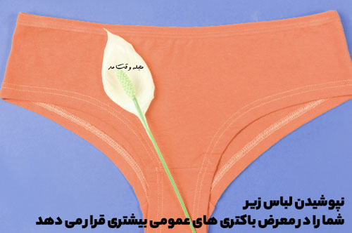نپوشیدن لباس زیر، شما را در معرض باکتری های عمومی و بیماری پوستی بیشتری قرار می دهد