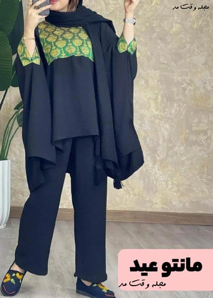 مدل مانتو ابروبادی جلو بسته و کوتاه