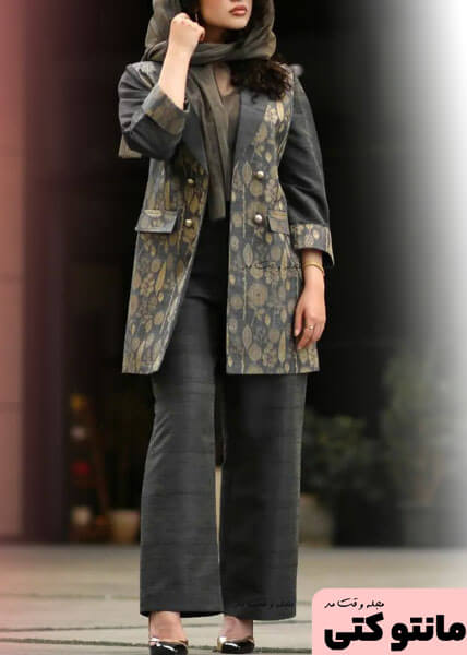 ست مانتو کتی زنانه با شلوار 