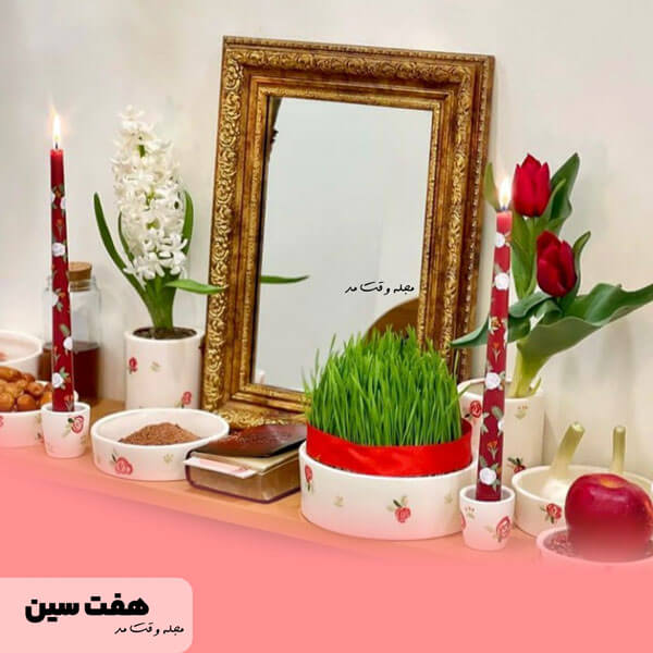 مدل سفره هفت سین ساده و شیک سفید