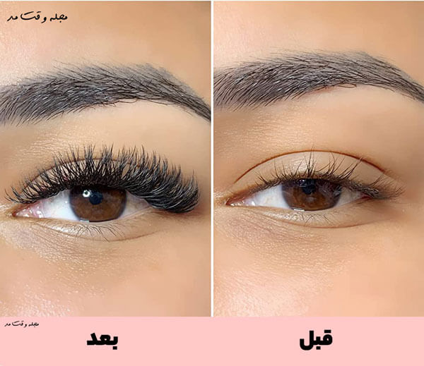 عکس قبل و بعد از اکستنشن مژه یا کاشت مژه